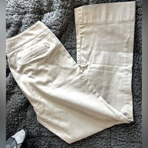 Dockers Cream Stretch Comfort band Flare Pants 8 short